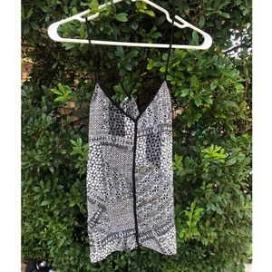 Black and White Aztec Top